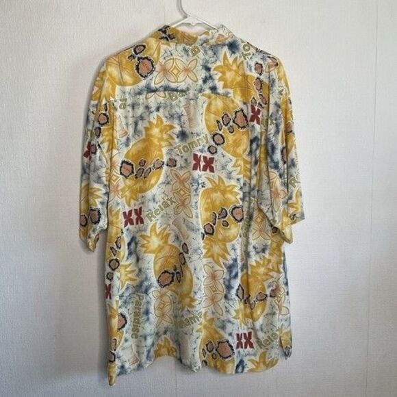 Tommy Bahama Floral Hawaiian Button Up Short Sleeve Shirt Men Size Large - Picture 5 of 9